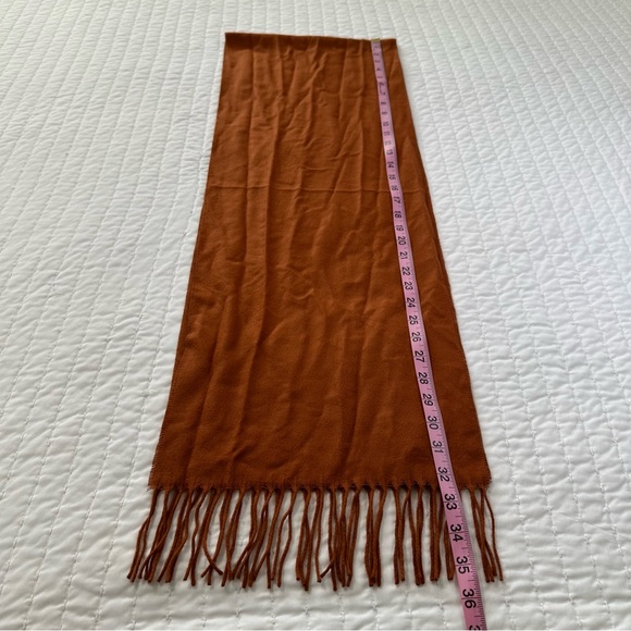 100% Cashmere Made in Scotland Elegant Brown Scarf  Unisex - Picture 3 of 6